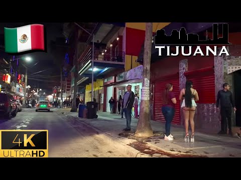 🇲🇽 Tijuana Streets at Night | Zona Norte 2024 [4K]